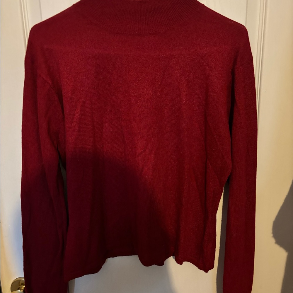 Emma James Deep Red Knit Top